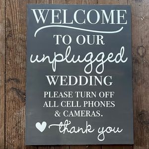 Unplugged ceremony - Used once for our wedding day